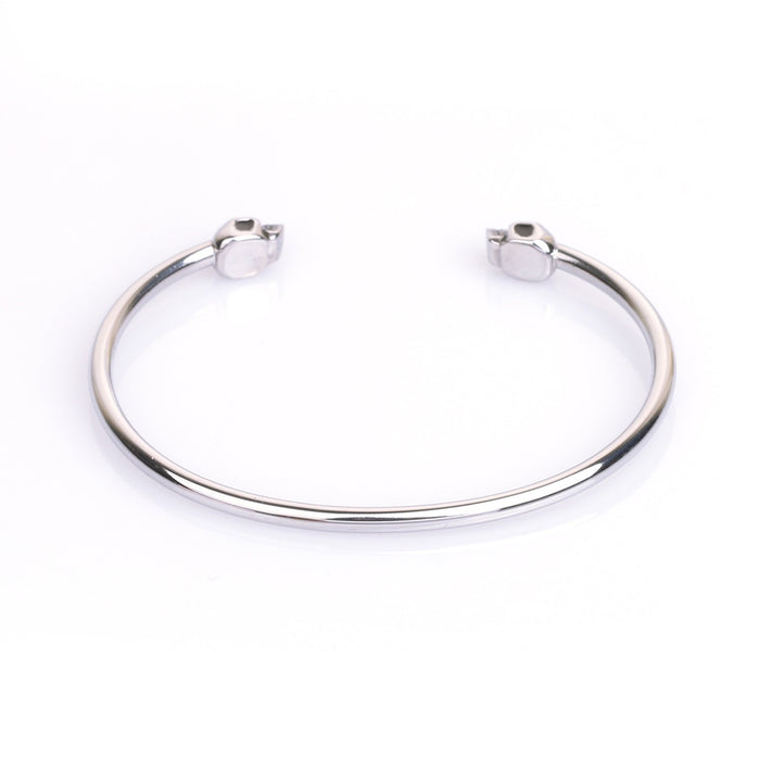 Lumos Skull Cuff Silver Bracelet