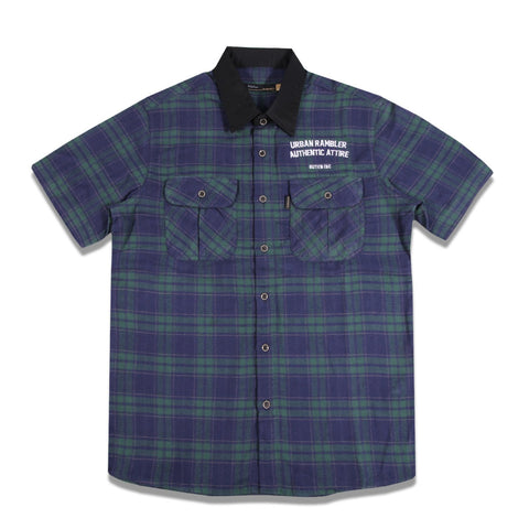 Devante Flannel Green Blue Shirt