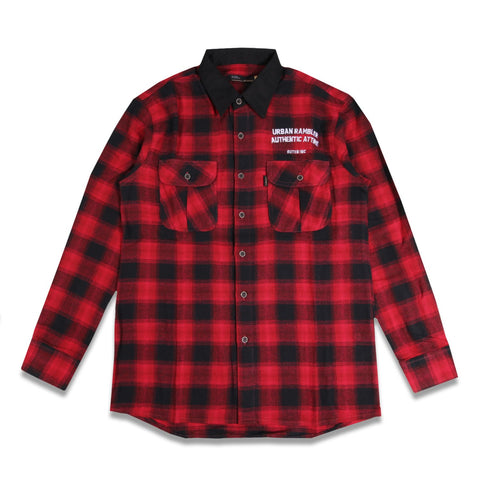 Devante Flannel Red Black Shirt