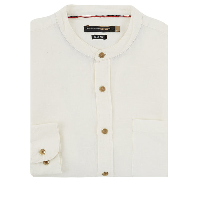  Aldenoire White Linen Shirt
