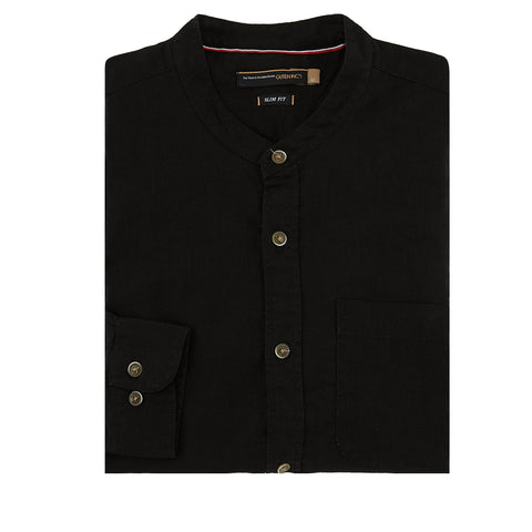 Aldenoire Black Linen Shirt