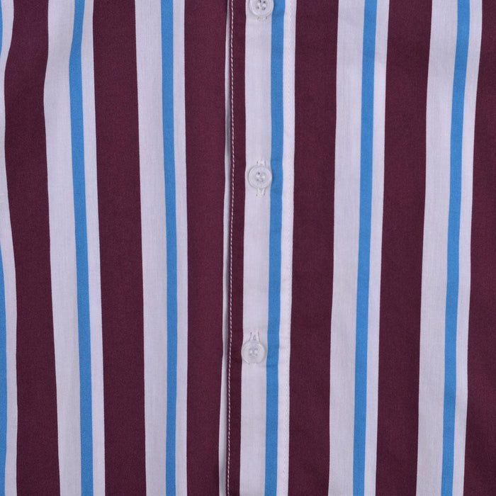  Andy Stripes Shirt Maroon Blue LS