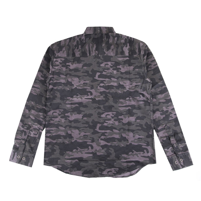  Dominic Corduroy Camo Gray Shirt