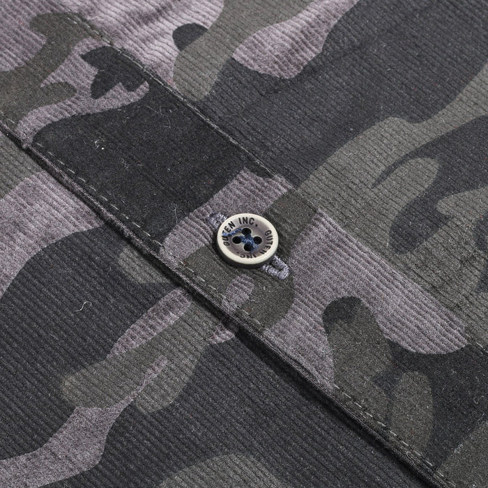  Dominic Corduroy Camo Gray Shirt