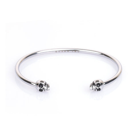 Lumos Skull Cuff Silver Bracelet